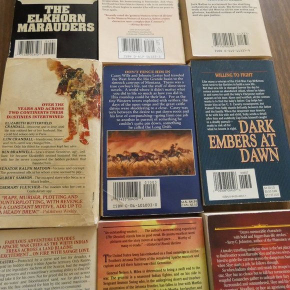 Lot Of 9 Vintage Western Paperback Books Various Authors - Picture 7 of 8